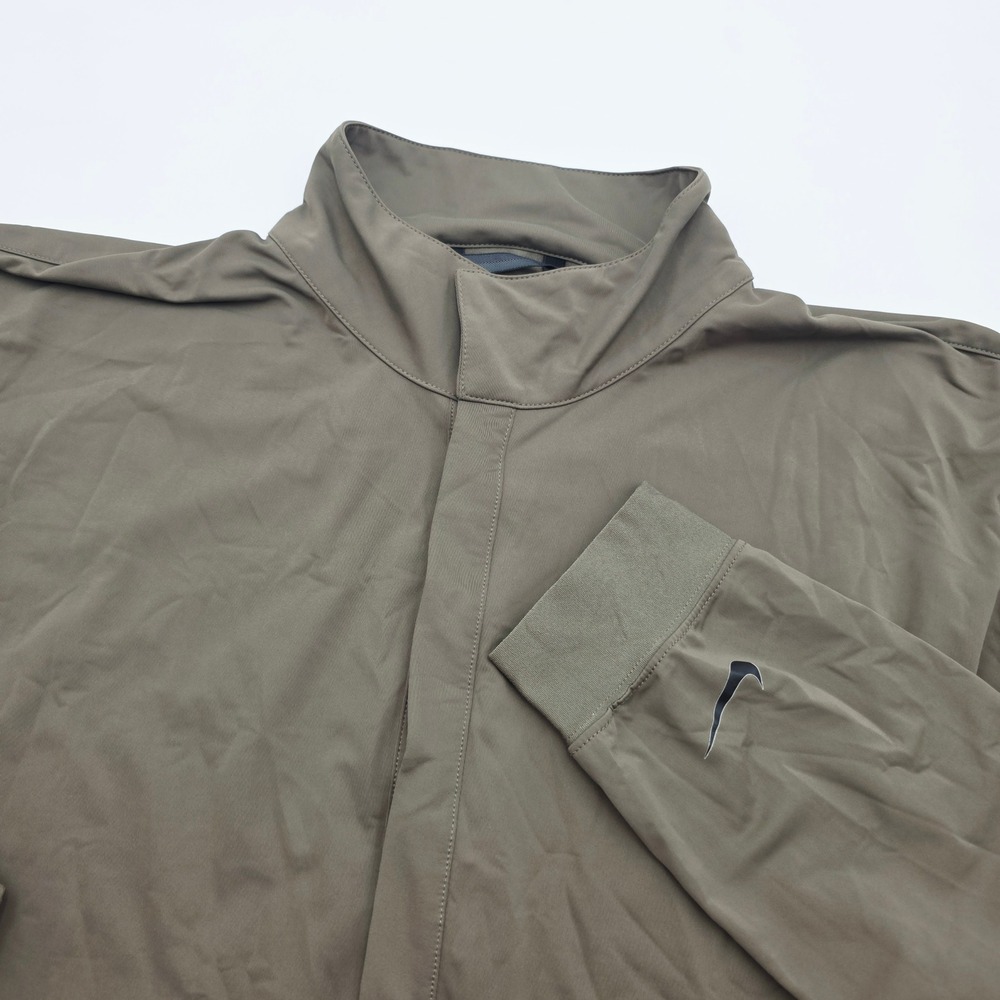 Nike Golf Mens XXL Taupe 1/2 Button Pullover Windbreaker Long Sleeve 195189